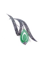 Brooch Imperial Woman in Silver Giada 214C2098'09 - 214C2098'09